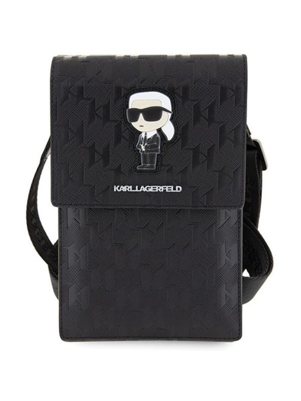 KARL LAGERFELD torebka uniwersalna na telefon KLWBSAKHPKK (Saffiano Mono Ikonik) czarny