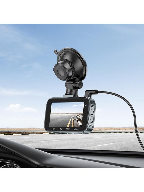 Kamera samochodowa Hoco z wyświetlaczem 3" 1080P/30fps DV5 stalowo szara