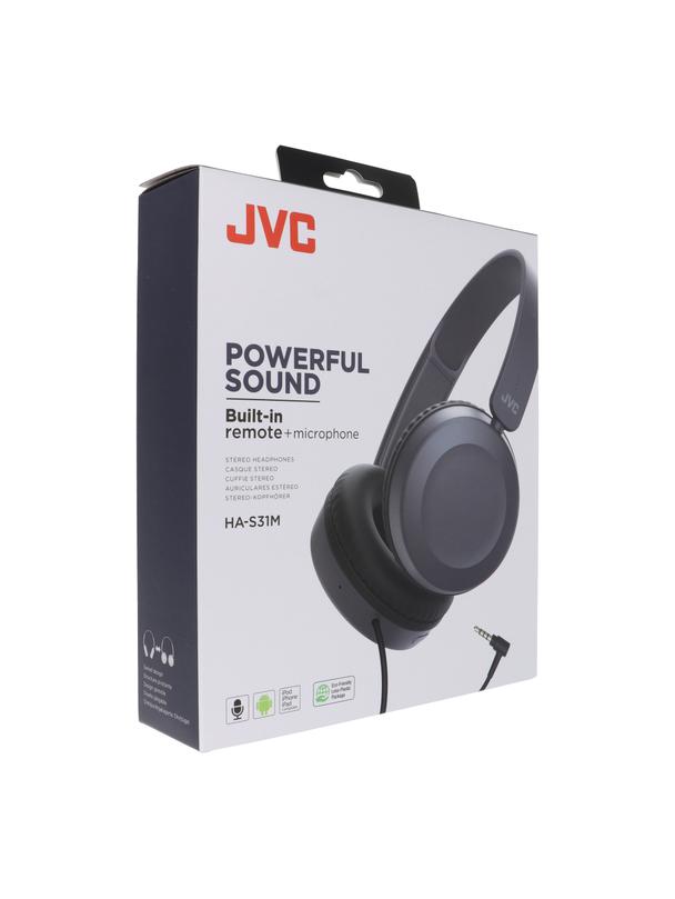 Słuchawki przewodowe nagłowne z mikrofonem jack 3,5mm JVC HA-S31M-A-E niebieskie