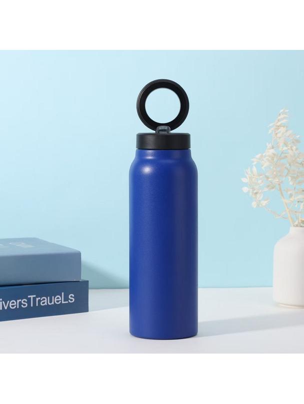 Butelka / bidon na wodę metal z uchwytem kompatybilnym z Magsafe 750ml niebieski