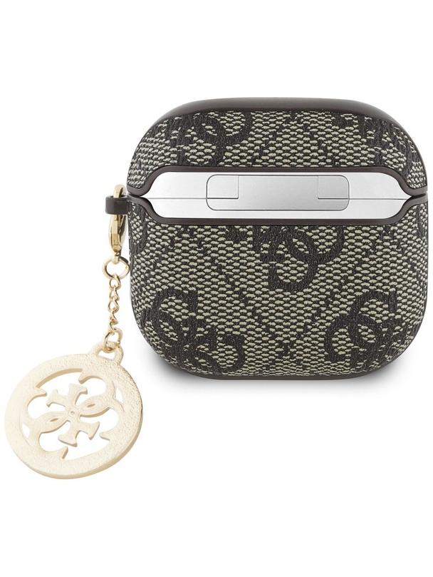 GUESS futerał do APPLE AirPods 4 GUA4P4E4CDW (PU 4G W/ Strass Charm) brązowy
