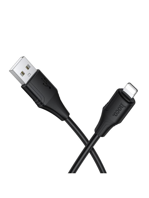 Kabel USB A do Lightning Hoco 2,4A silikonowy 1 m X124 czarny