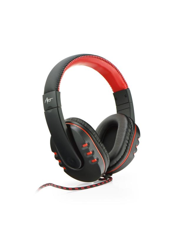 Słuchawki przewodowe nauszne Jack 3,5 mm Art gamingowe z mikrofonem Nemezis czarne