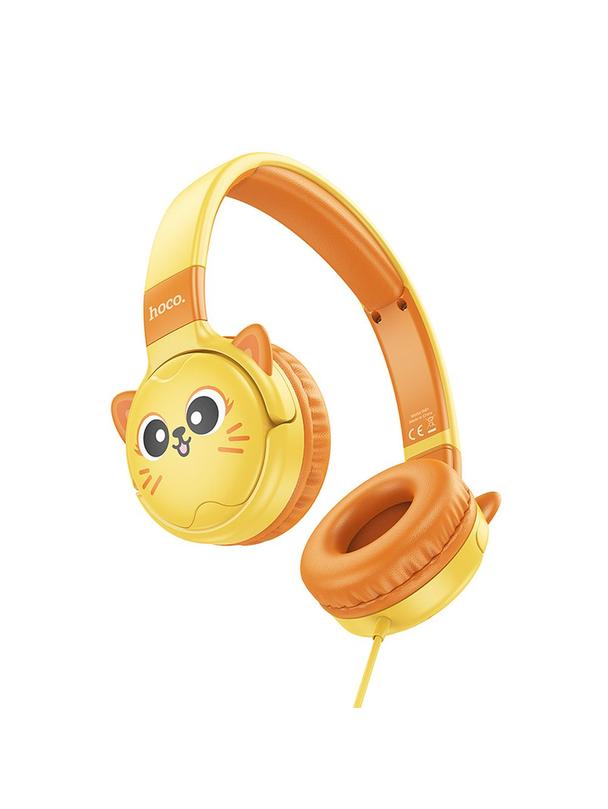 Słuchawki przewodowe nauszne Jack 3,5 mm Hoco dla dzieci W61 zółte