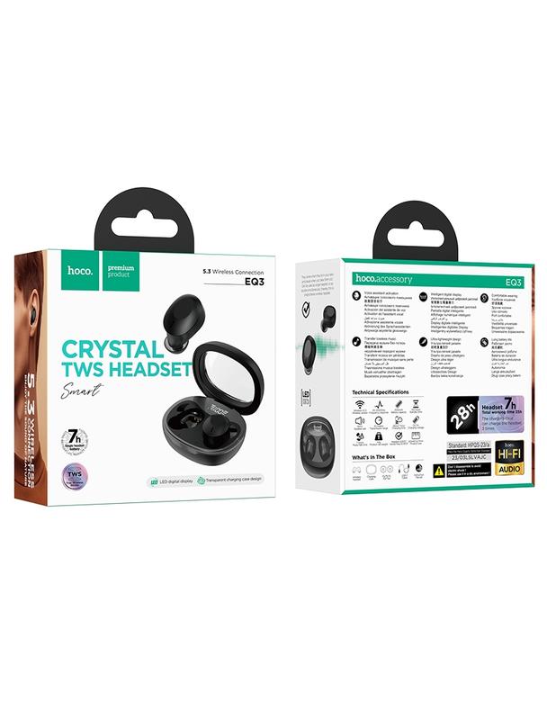 Słuchawki bezprzewodowe douszne Hoco TWS EQ3 czarne