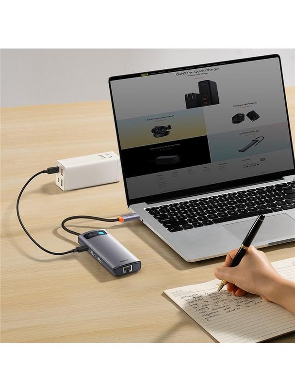 BASEUS adapter HUB 7w1 Typ C WKWG040113/BS-OH044 0,15 m szary