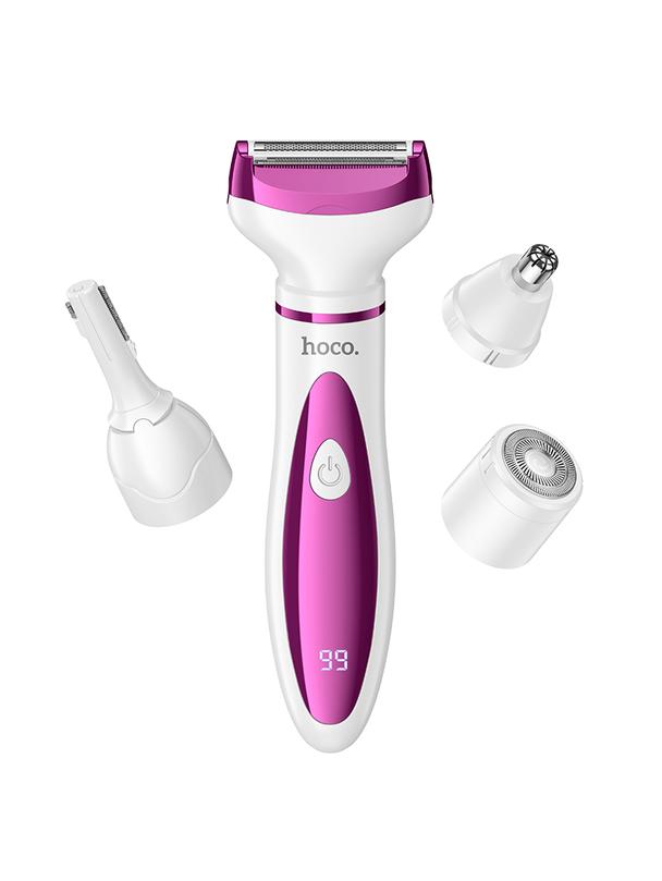 Trymer z golarką 4w1 Hoco HP80 biało różowy