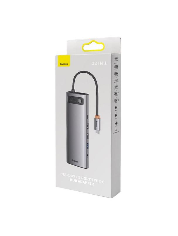 BASEUS adapter HUB 12w1 Typ C WKWG020213/BS-OH037 0,2 m szary