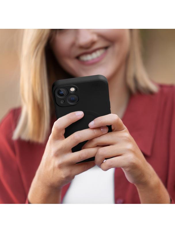 Futerał SILICONE MAG COVER kompatybilny z MagSafe do IPHONE 15 Pro czarny