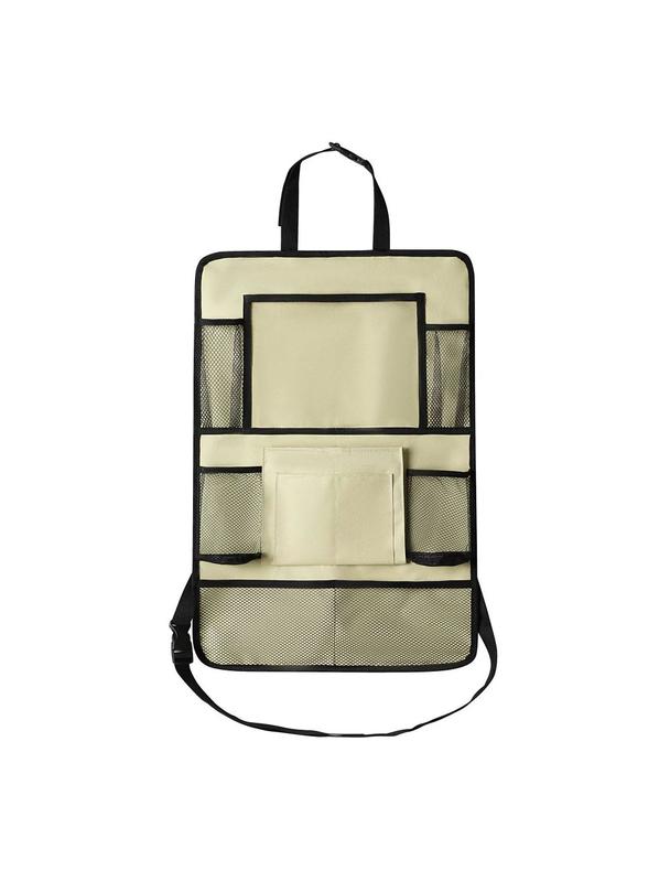 Organizer samochodowy na fotele przednie z przegródkami beżowy