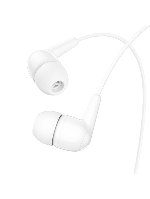 Słuchawki przewodowe douszne USB C Hoco M97 białe