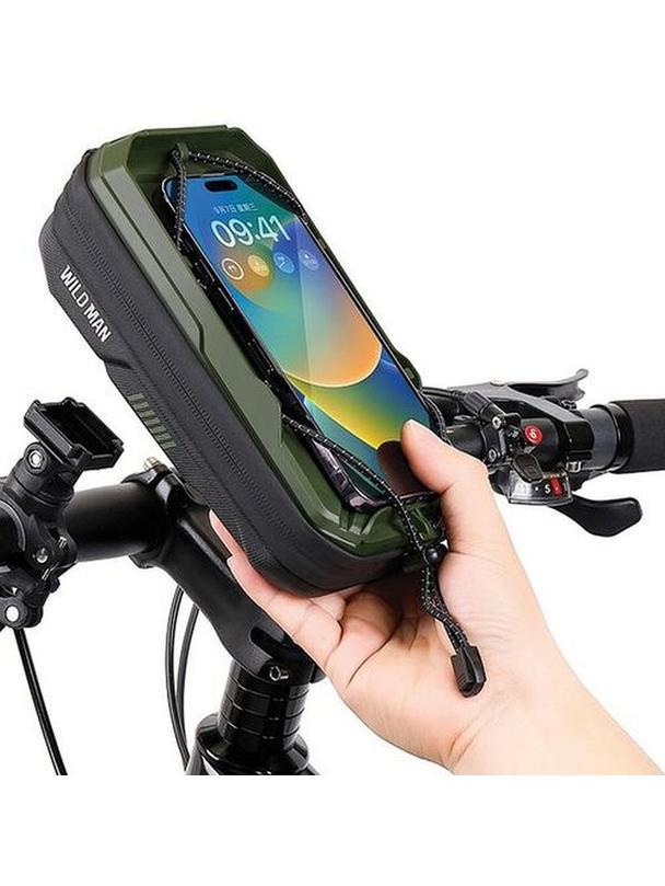 WILDMAN sakwa rowerowa na kierownicę na zamek 0,6L (4" - 7") GX330 zielona