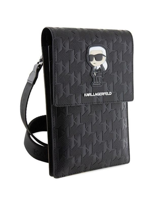 KARL LAGERFELD torebka uniwersalna na telefon KLWBSAKHPKK (Saffiano Mono Ikonik) czarny