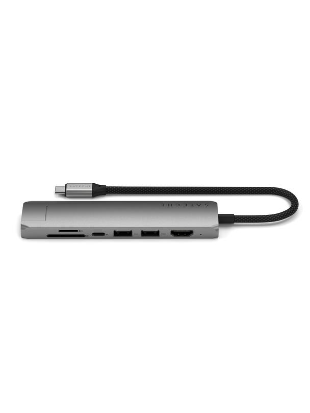Adapter HUB 7w1 USB C Satechi Slim ST-P7SM szary