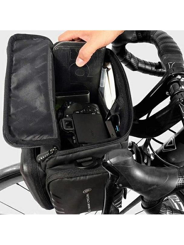 WILDMAN sakwa rowerowa na kierownicę na zamek 4L GS6 czarna