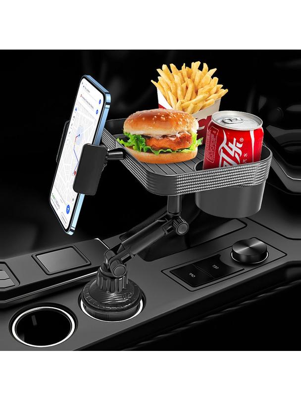 Stolik samochodowy z uchwytem na telefon CP12 czarny