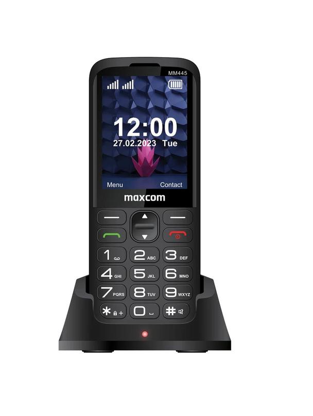 MAXCOM telefon dla seniora MM445 4G czarny
