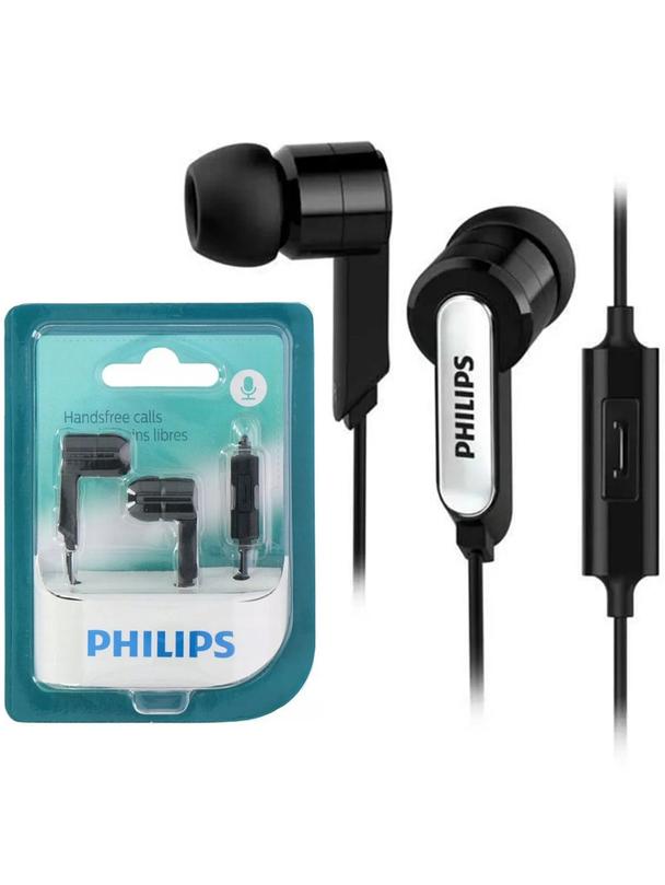 Słuchawki przewodowe z pilotem i mikrofonem jack 3,5mm PHILIPS SHE1405BK/10 czarny