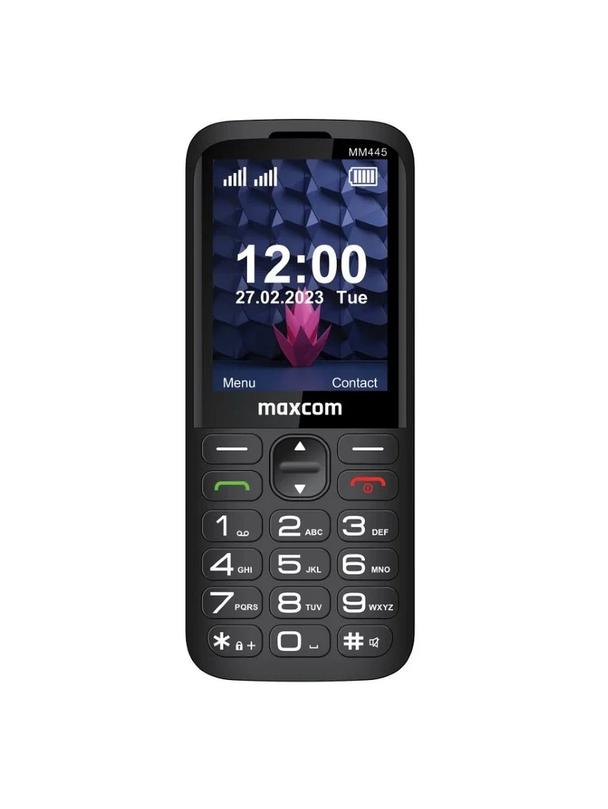 MAXCOM telefon dla seniora MM445 4G czarny