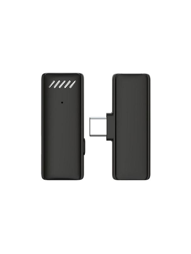 Mikrofon krawatowy bezprzewodowy Typ C z etui ładującym S11 czarny