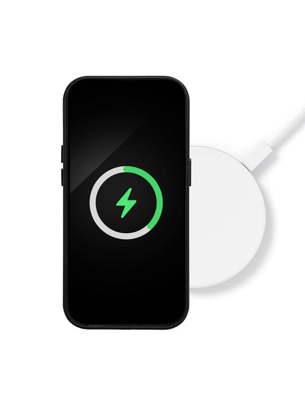 Futerał LEATHER MAG COVER kompatybilny z MagSafe do IPHONE 13 czarny