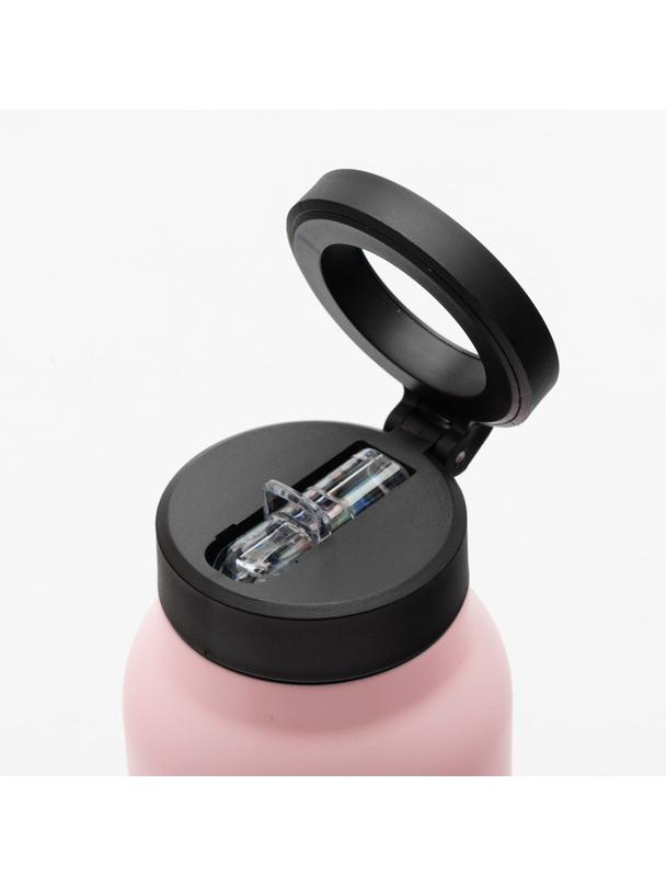 Butelka / bidon na wodę metal z uchwytem kompatybilnym z Magsafe 950ml różowy