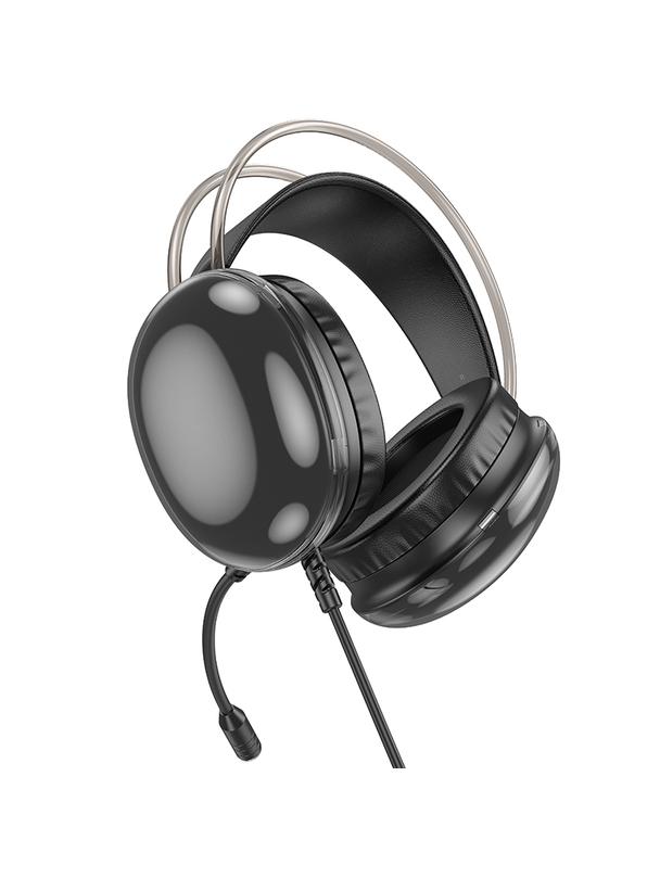 Słuchawki przewodowe nauszne gamingowe USB A Hoco 2 m W109 PLUS czarne