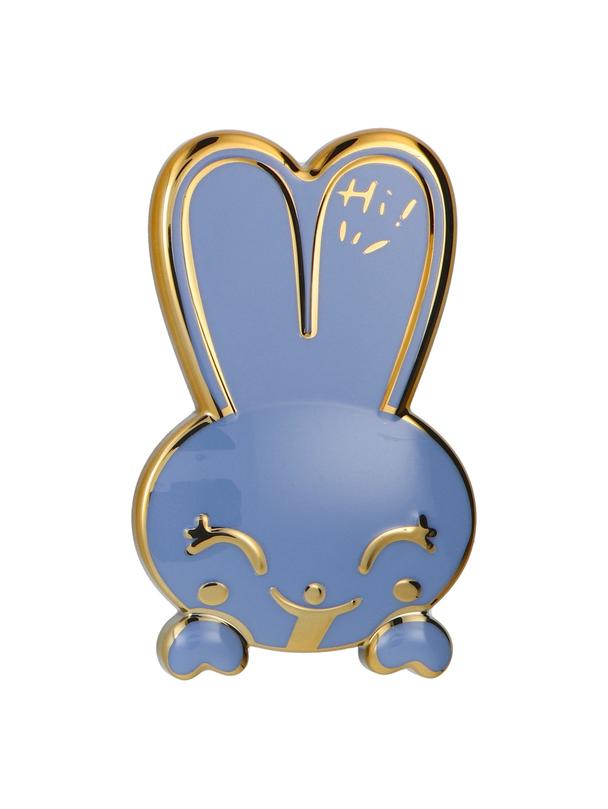 Stojak na telefon KRÓLICZEK - naklejany - niebieski