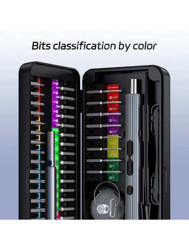 UF-TOOLS - Wkrętak elektryczny N20 z wymiennymi bitami i magnetyzerem 58w1