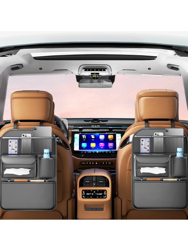 Organizer samochodowy na fotele przednie z przegródkami D03 czarny