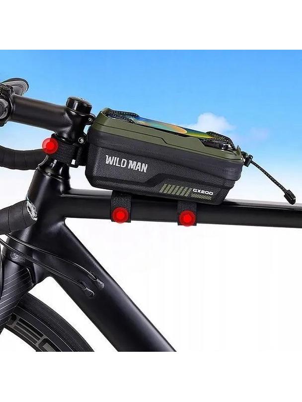 WILDMAN sakwa rowerowa na ramę na zamek 1L (4" - 7") GX200 zielona