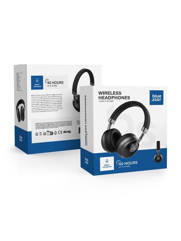 Słuchawki bezprzewodowe nauszne Blue Star BH02 czarne