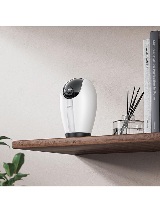 Kamera wewnętrzna Hoco 3MP Full HD Wi-Fi D6 biała