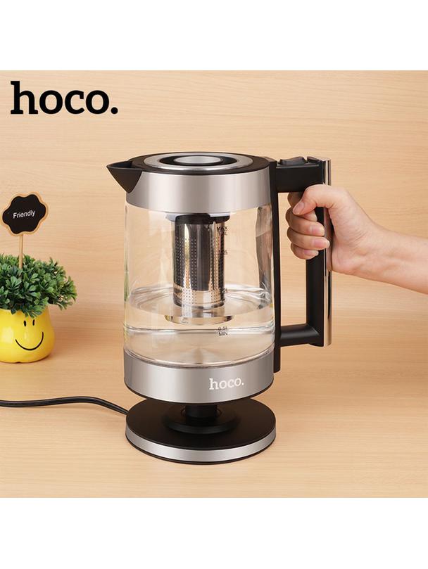 Czajnik elektryczny Hoco 1,8L HA01A szkło / stainless steel