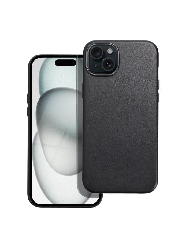 Futerał do iPhone 15 PLUS Leather Mag Cover zgodny z MagSafe czarny
