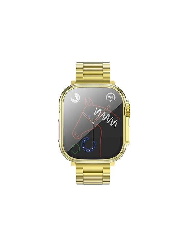 Smartwatch Hoco 1,96" TFT z funkcją rozmowy Y12 Ultra titanium złoty [EOL]