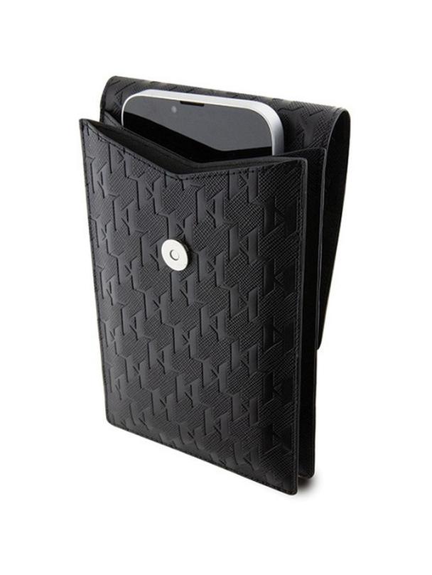 KARL LAGERFELD torebka uniwersalna na telefon KLWBSAKHPKK (Saffiano Mono Ikonik) czarny