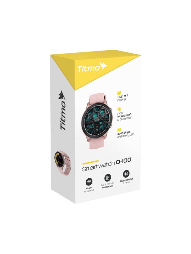 Smartwatch TITMO O-100 (TFT, bluetooth call) różowy 0INT