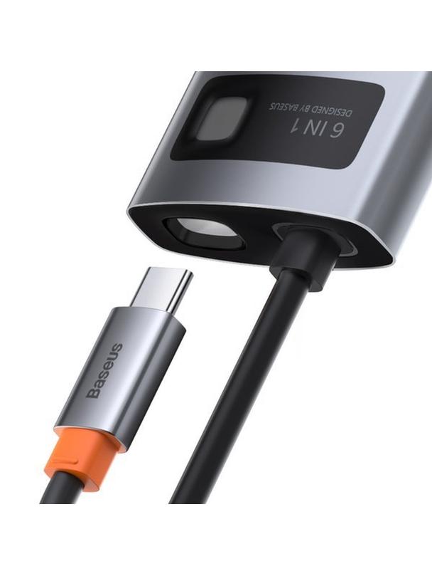 BASEUS adapter HUB 6w1 Typ C CAHUB-CW0G szary