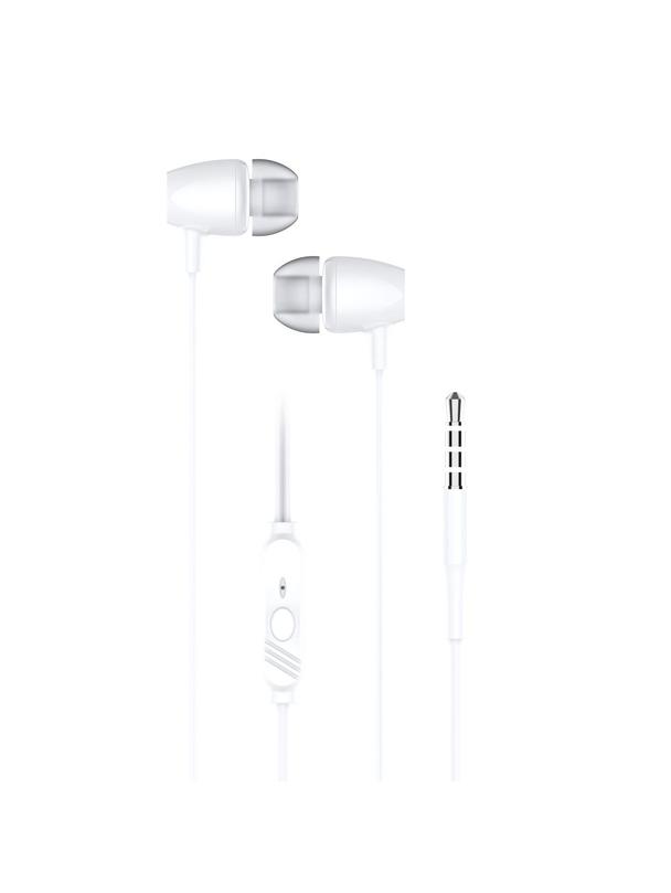 Słuchawki przewodowe douszne Jack 3,5 mm Blue Star PA-E67 1,2 m białe