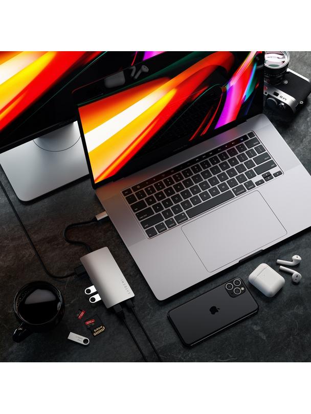 SATECHI adapter HUB 7w1 Typ C ST-TCMA2S srebrny