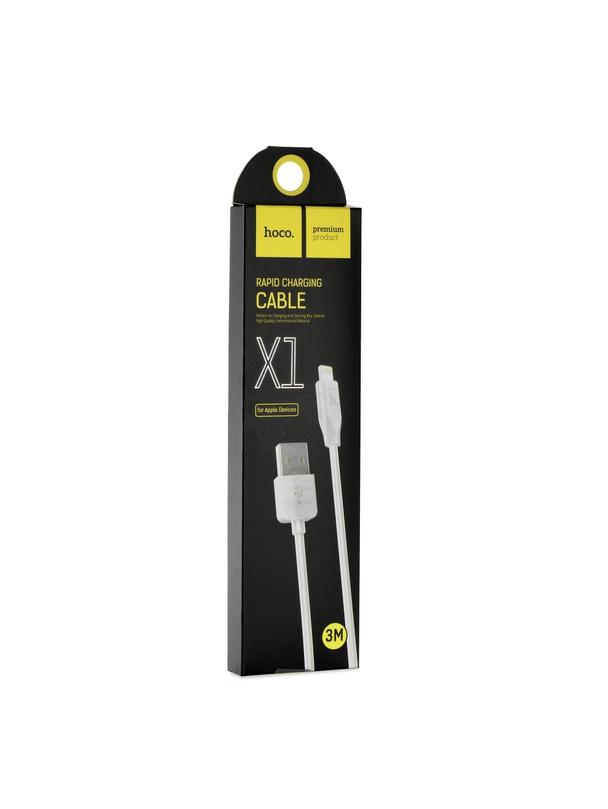Kabel USB A do Lightning Hoco 2,1A 3 m X1 biały