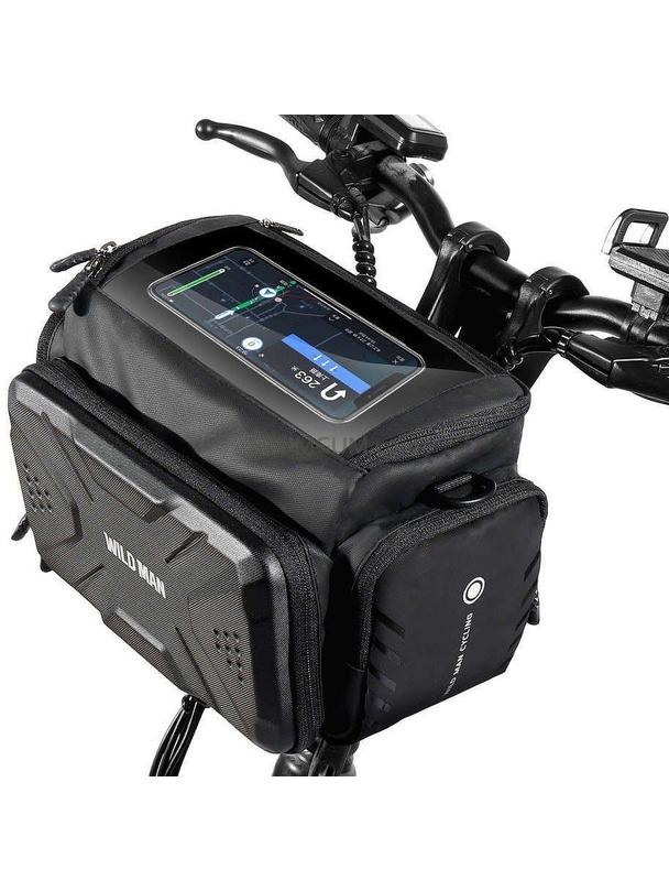 WILDMAN sakwa rowerowa na kierownicę na zamek 4L GS6 czarna