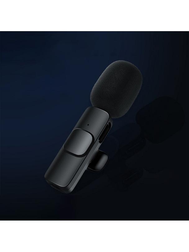 Mikrofon krawatowy bezprzewodowy Lightning podwójny (2 w zestawie) K1 czarny