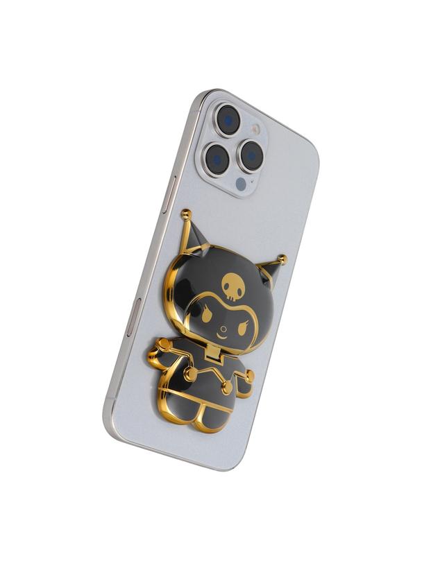 Stojak na telefon LALKA - naklejany - czarny