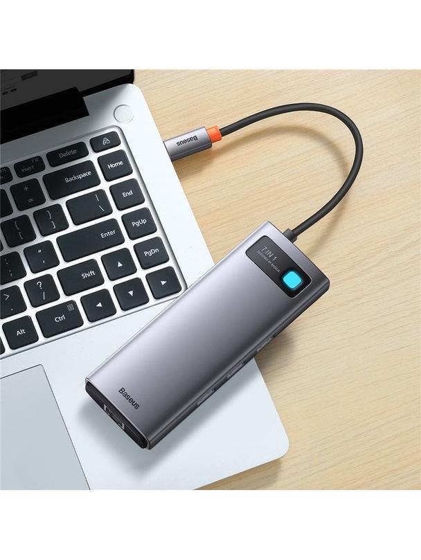 BASEUS adapter HUB 7w1 Typ C WKWG040113/BS-OH044 0,15 m szary