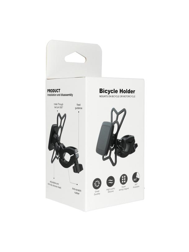 Uchwyt rowerowy PREMIUM magnetyczny na kierownicę M4S-MB3 czarny