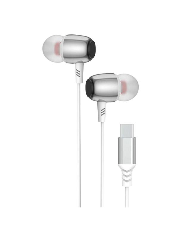 Słuchawki przewodowe douszne USB C (DAC) Blue Star M09C 1,2 m białe