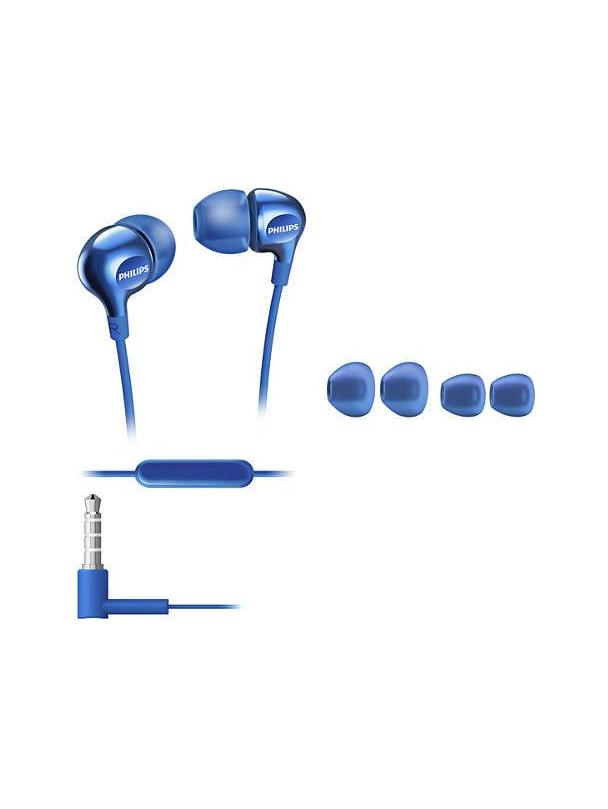 Słuchawki przewodowe Jack 3,5 z mikrofonem PHILIPS headphones SHE3705BL niebieskie