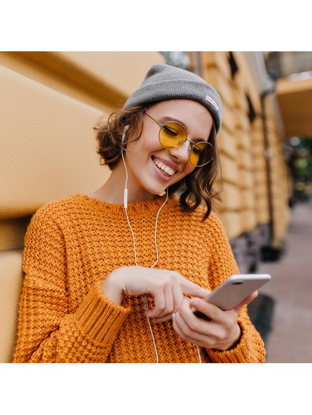 Słuchawki przewodowe douszne Lightning Forcell F-Audio HR-ME25 białe